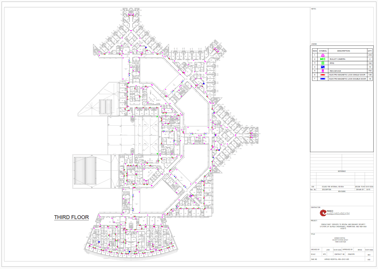 Commercial Building Security & Access Control Design — engineering drawing 4 by INTELLENX SYSTEMS