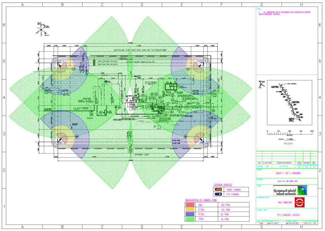 Industrial Security & ELV Design for Oil & Gas Facility — engineering drawing 1 by INTELLENX SYSTEMS