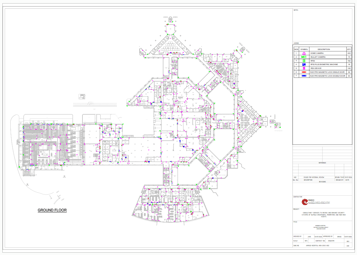 Commercial Building Security & Access Control Design — engineering drawing 1 by INTELLENX SYSTEMS